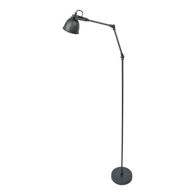 Industrialna lampa stojąca czarna, Melco, z przełącznik