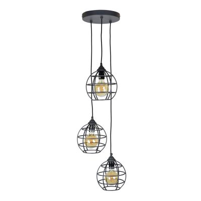 Industrialna lampa wisząca czarna, Roland