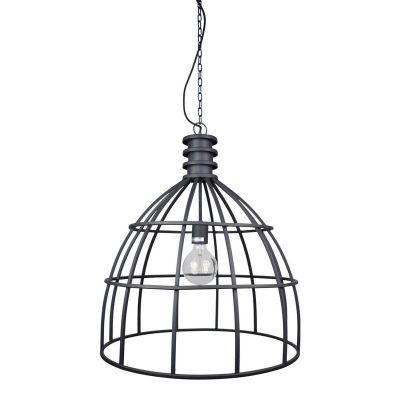 Industrialna lampa wisząca nad stół do jadalni czarna, Dendor