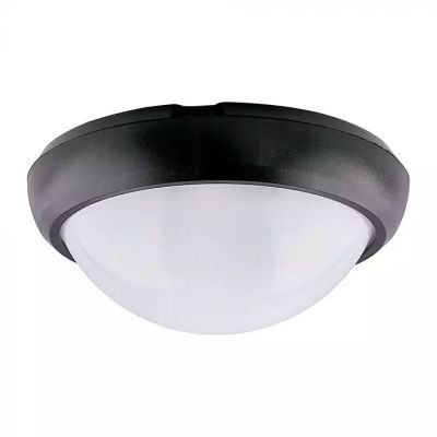 Plastikowy oświetlenie klatki schodowej czarny, Xenia, 8W, 6400K LED, IP54