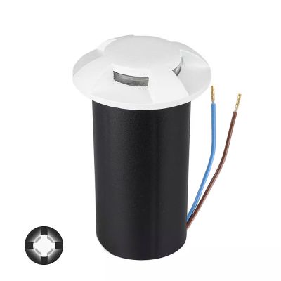 Nowoczesna lampa najazdowa biała, Marcus, 1W, 3000K LED, IP67
