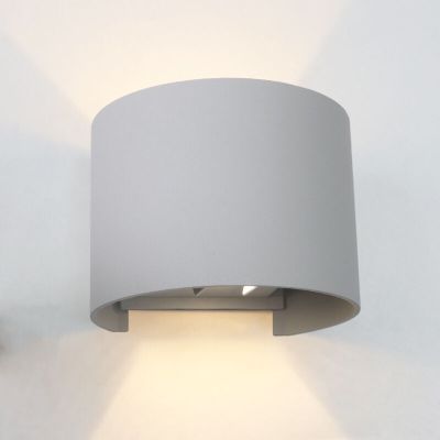 Nowoczesny kinkiet up down szary, Dion, 6W, 3000K LED, IP65
