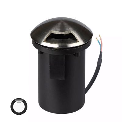 Nowoczesna lampa najazdowa srebrna, Marcus, IP67
