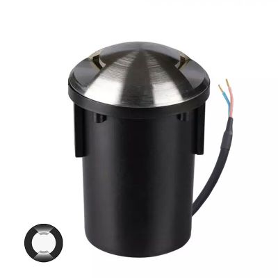 Nowoczesna lampa najazdowa srebrna, Marcus, IP67