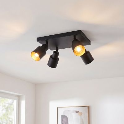 Aluminiowy spot sufitowy czarny, Eleno