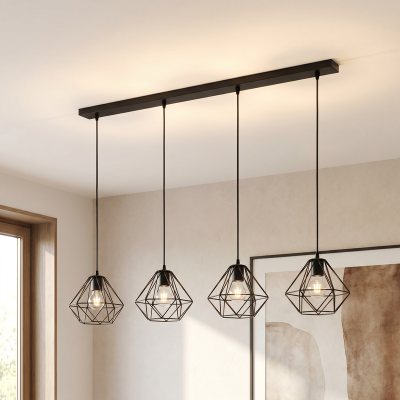 Industrialna lampa wisząca czarna, Jochem