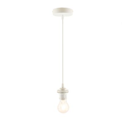 Nowoczesna lampa wisząca bez abażur biała, Rika