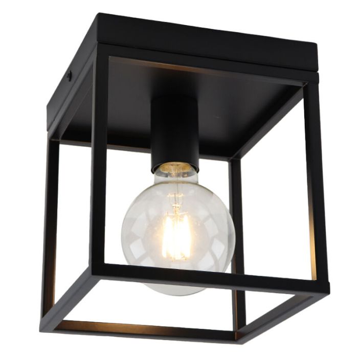 Industrialna lampa sufitowa czarna, Frama