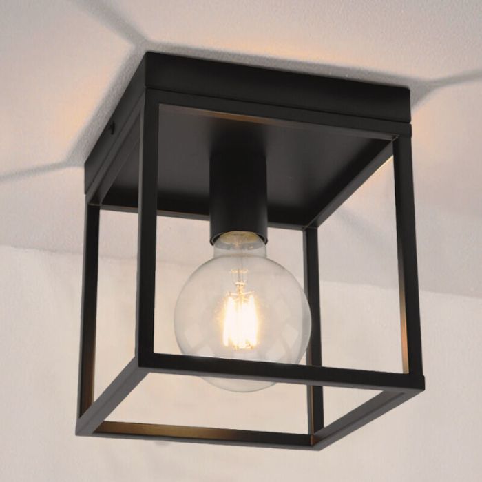 Industrialna lampa sufitowa czarna, Frama