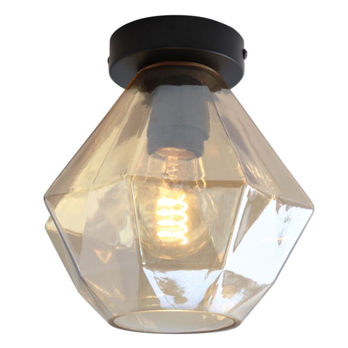 Retro lampa sufitowa bursztynowa, Anoek