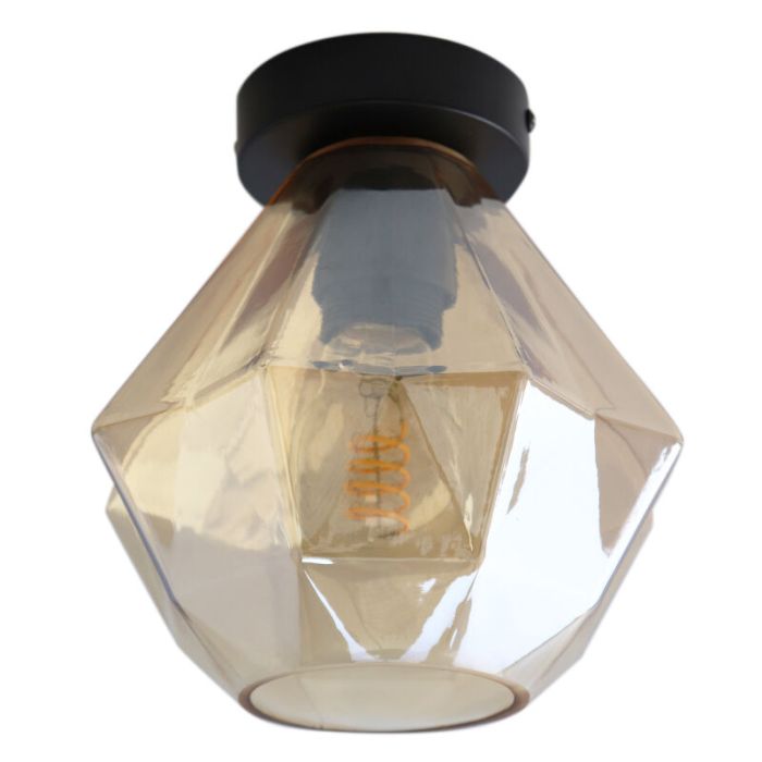 Retro lampa sufitowa bursztynowa, Anoek