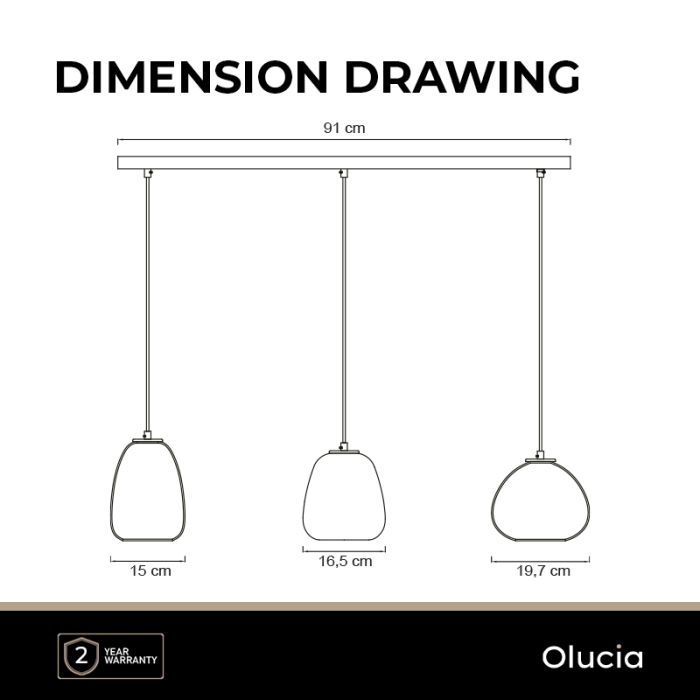 Design lampa wisząca szara, Semra