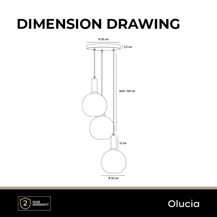 Design lampa wisząca szara, Emerson