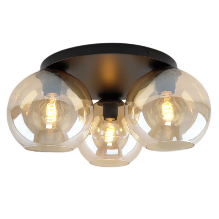 Design lampa sufitowa bursztynowa, Emerson