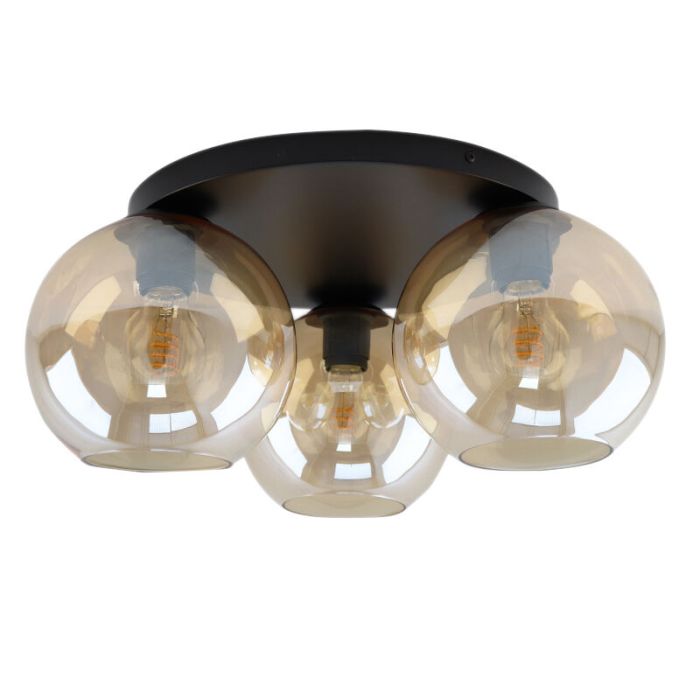 Design lampa sufitowa bursztynowa, Emerson