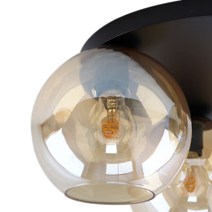 Design lampa sufitowa bursztynowa, Emerson