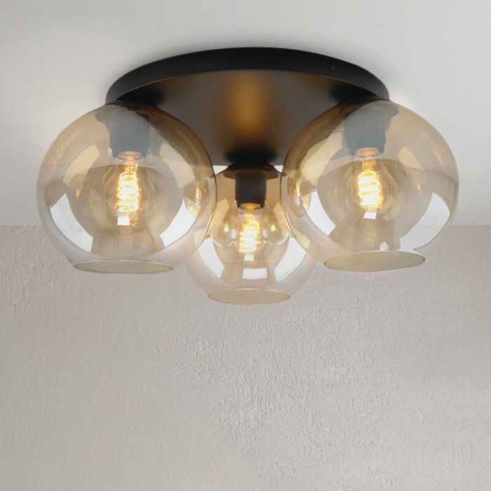 Design lampa sufitowa bursztynowa, Emerson
