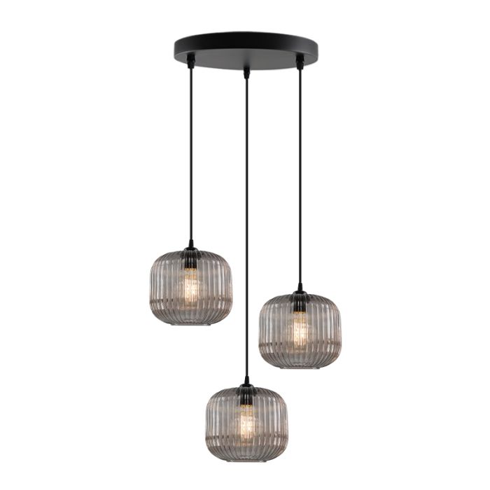 Retro lampa wisząca szara, Charlois