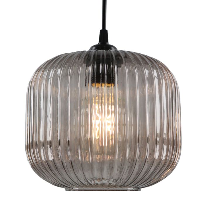 Retro lampa wisząca szara, Charlois