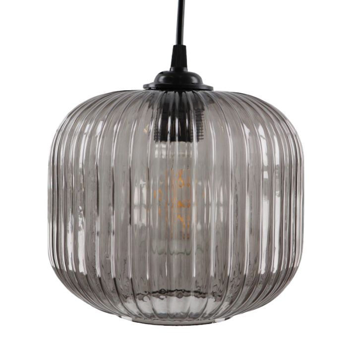 Retro lampa wisząca szara, Charlois