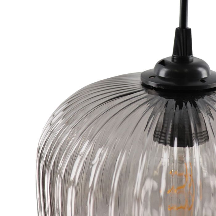 Retro lampa wisząca szara, Charlois