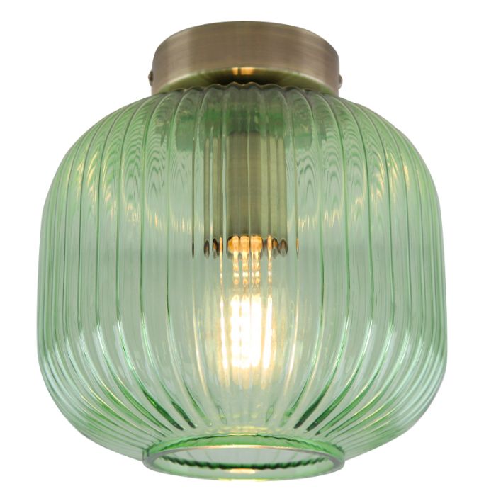 Szklana lampa sufitowa złota, Charlois