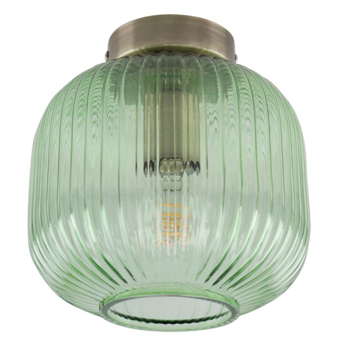 Szklana lampa sufitowa złota, Charlois