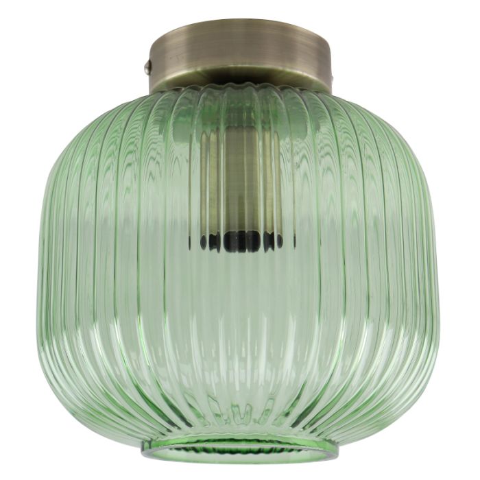 Szklana lampa sufitowa złota, Charlois
