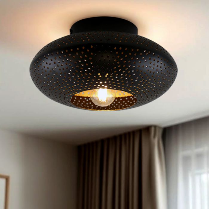 Orientalna lampa sufitowa czarna, Hila