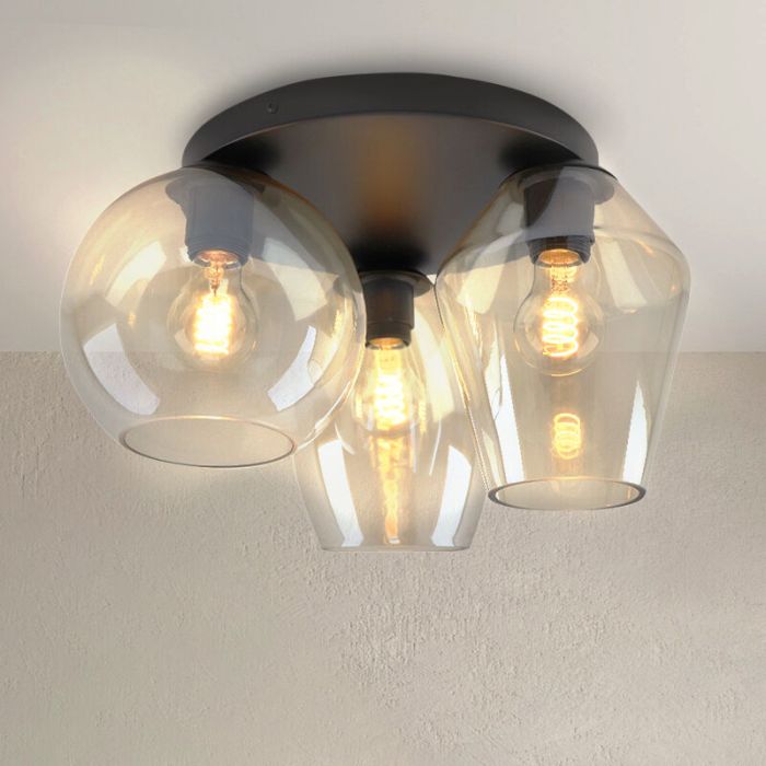 Design lampa sufitowa bursztynowa, Lazaro