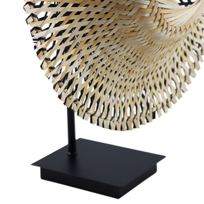 Rattanowa lampa stołowa brązowa, Cordoba, z przełącznik