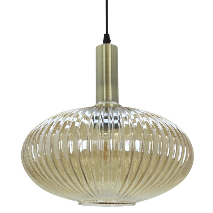 Retro lampa wiszaca bursztynowa, Charlois