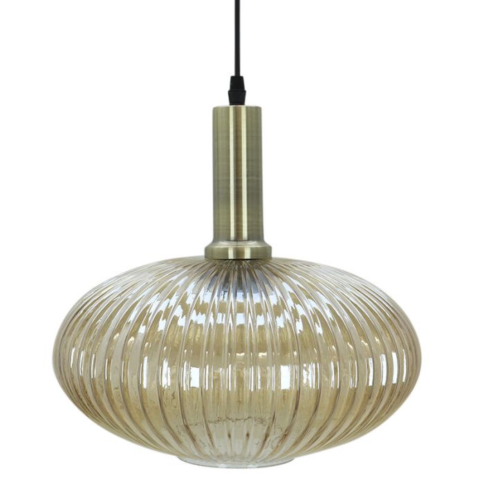 Retro lampa wiszaca bursztynowa, Charlois