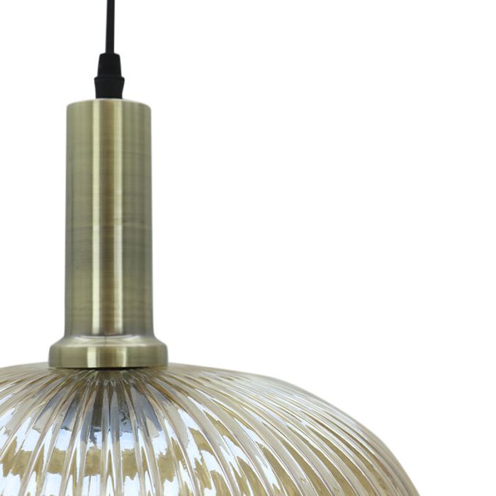 Retro lampa wiszaca bursztynowa, Charlois