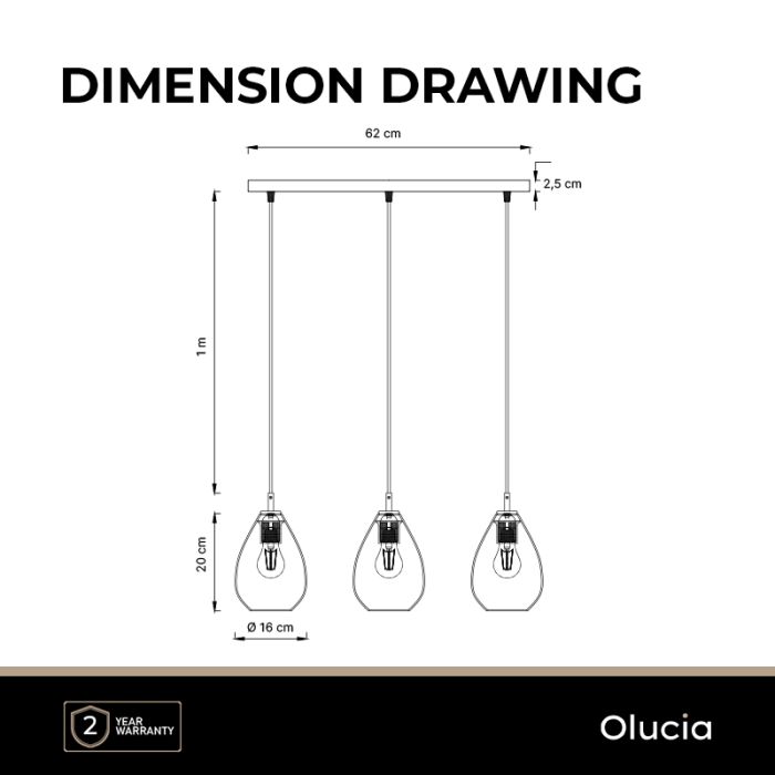 Design lampa wiszaca bursztynowa, Evito