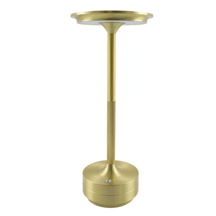 Nowoczesna lampa stolowa akumulatorowa zlota, Arvind, 3W, regulowana ciepla do zimnej bieli LED, z przelacznik