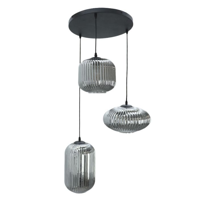 Retro lampa wiszaca szara, Charlois