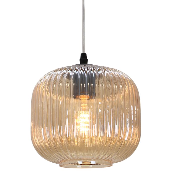 Retro lampa wiszaca bursztynowa, Charlois