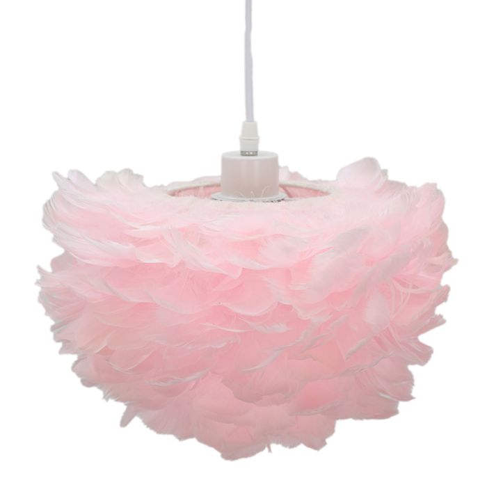 Tkanina lampa wisząca różowa, Suzie