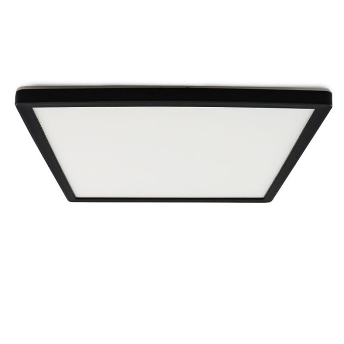 Plastikowy plafon sufitowy czarny, Shona, 22W, 3000K LED, ściemniana w 3 krokach