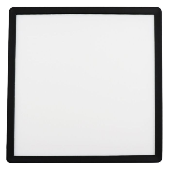 Plastikowy plafon sufitowy czarny, Shona, 22W, 3000K LED, ściemniana w 3 krokach