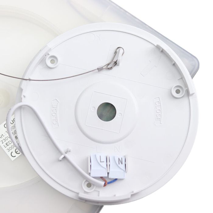 Plastikowy plafon sufitowy czarny, Shona, 22W, 3000K LED, ściemniana w 3 krokach