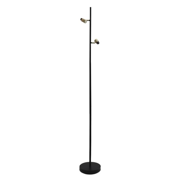 Aluminiowa lampa stojąca bez abażur czarna, Rika