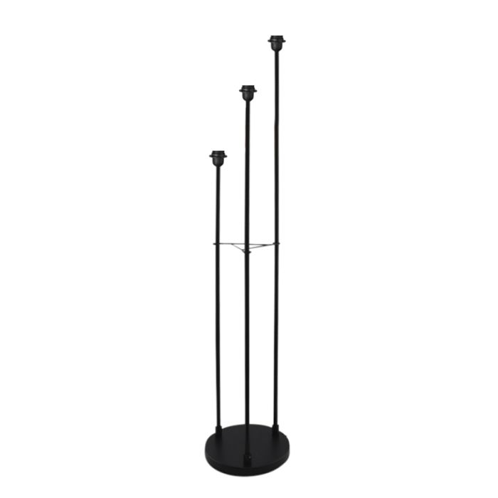 Aluminiowa lampa stojąca bez abażur czarna, Rika