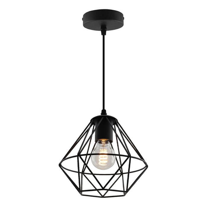 Industrialna lampa wisząca czarna, Jochem