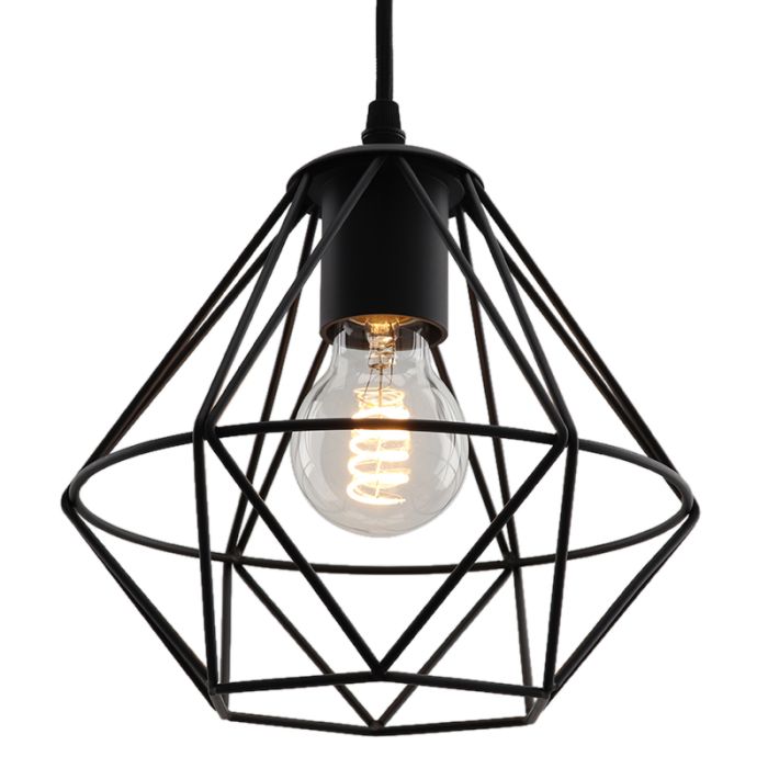 Industrialna lampa wisząca czarna, Jochem