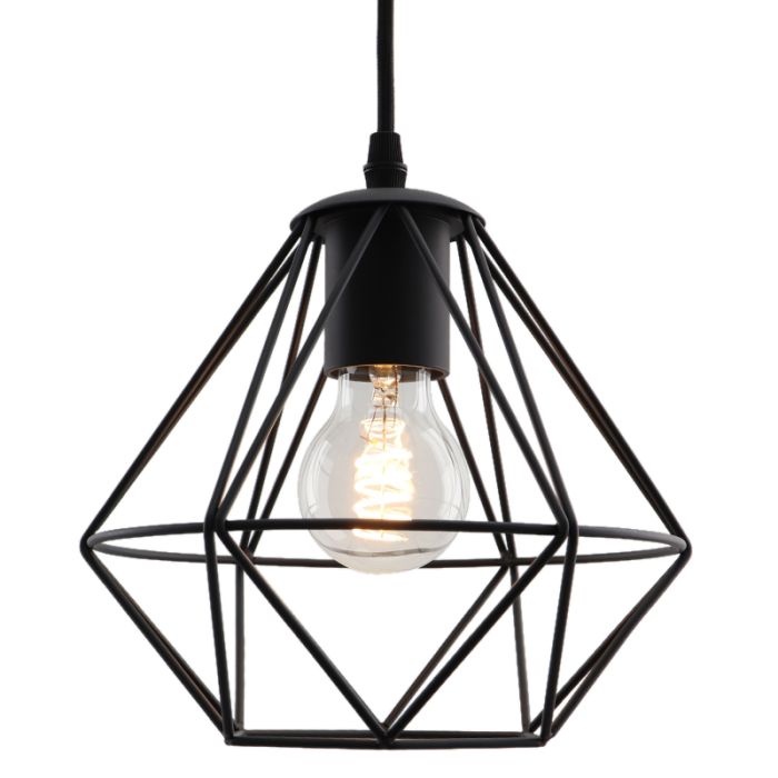 Industrialna lampa wisząca czarna, Jochem