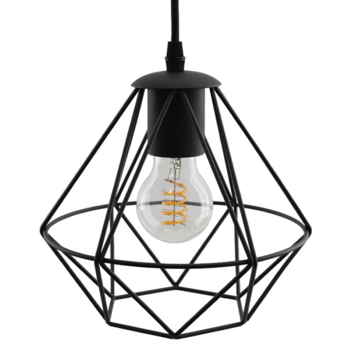 Industrialna lampa wisząca czarna, Jochem
