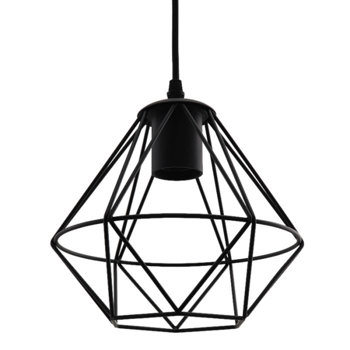 Industrialna lampa wisząca czarna, Jochem
