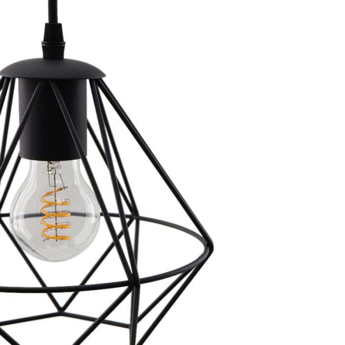 Industrialna lampa wisząca czarna, Jochem